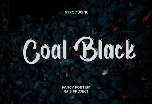 Coal Black Shadowed Brush Font